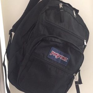 Large black student backpack